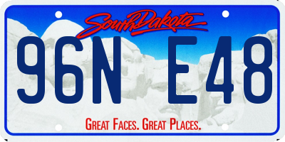 SD license plate 96NE48