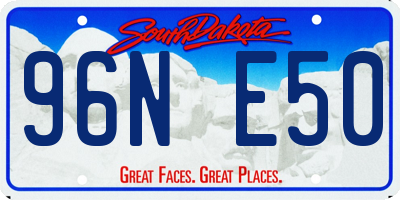 SD license plate 96NE50