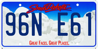 SD license plate 96NE61