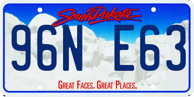 SD license plate 96NE63