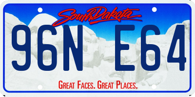 SD license plate 96NE64