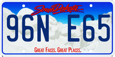 SD license plate 96NE65