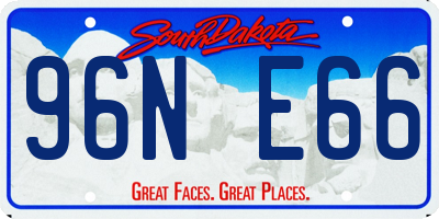 SD license plate 96NE66