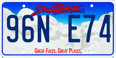 SD license plate 96NE74