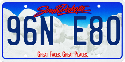SD license plate 96NE80