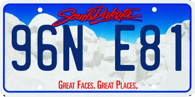 SD license plate 96NE81