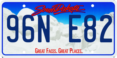 SD license plate 96NE82