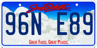 SD license plate 96NE89