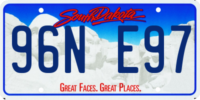 SD license plate 96NE97