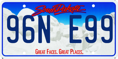 SD license plate 96NE99