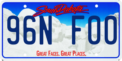 SD license plate 96NF00