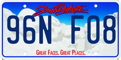 SD license plate 96NF08