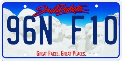 SD license plate 96NF10