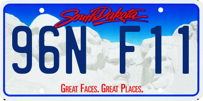 SD license plate 96NF11