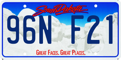 SD license plate 96NF21
