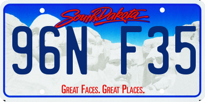 SD license plate 96NF35