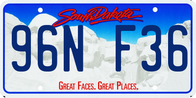 SD license plate 96NF36