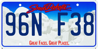 SD license plate 96NF38