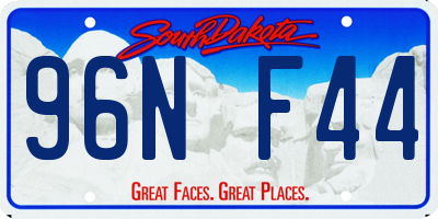 SD license plate 96NF44