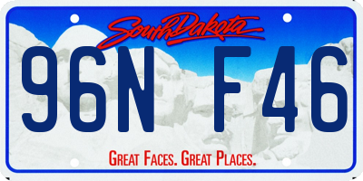 SD license plate 96NF46
