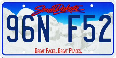 SD license plate 96NF52