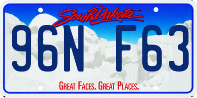 SD license plate 96NF63