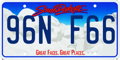SD license plate 96NF66