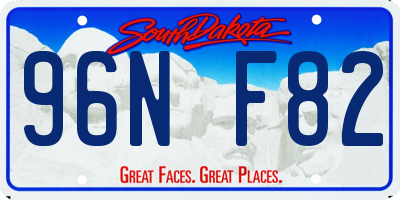 SD license plate 96NF82