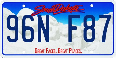 SD license plate 96NF87