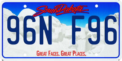 SD license plate 96NF96