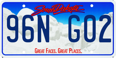 SD license plate 96NG02