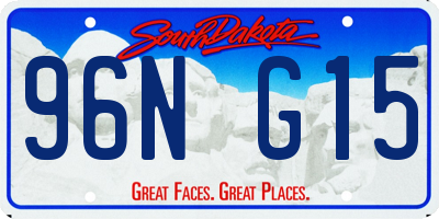SD license plate 96NG15