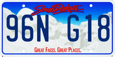 SD license plate 96NG18
