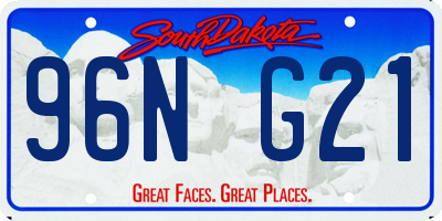 SD license plate 96NG21