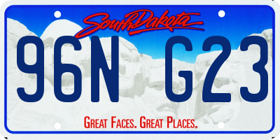 SD license plate 96NG23