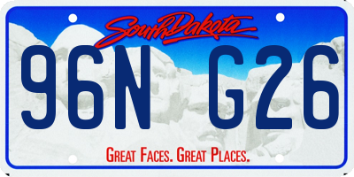 SD license plate 96NG26