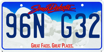 SD license plate 96NG32