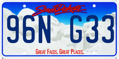 SD license plate 96NG33