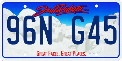 SD license plate 96NG45