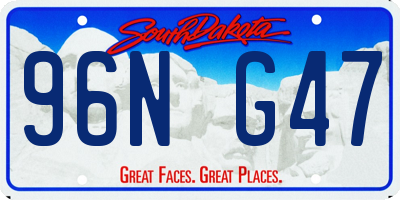 SD license plate 96NG47