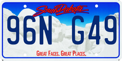 SD license plate 96NG49