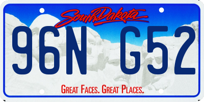 SD license plate 96NG52