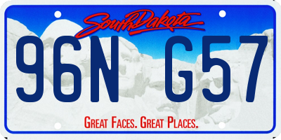 SD license plate 96NG57