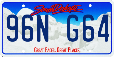 SD license plate 96NG64