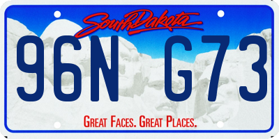 SD license plate 96NG73