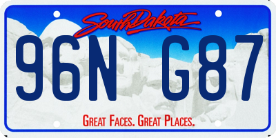 SD license plate 96NG87