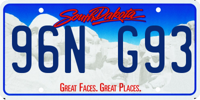 SD license plate 96NG93