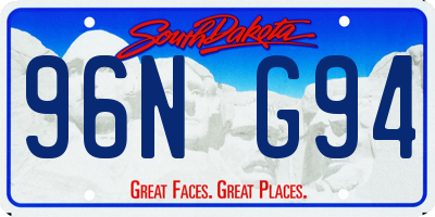 SD license plate 96NG94