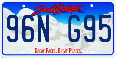 SD license plate 96NG95