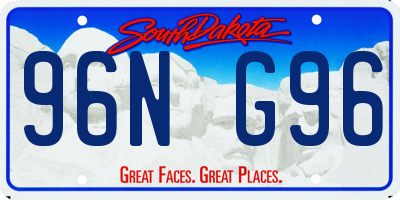 SD license plate 96NG96
